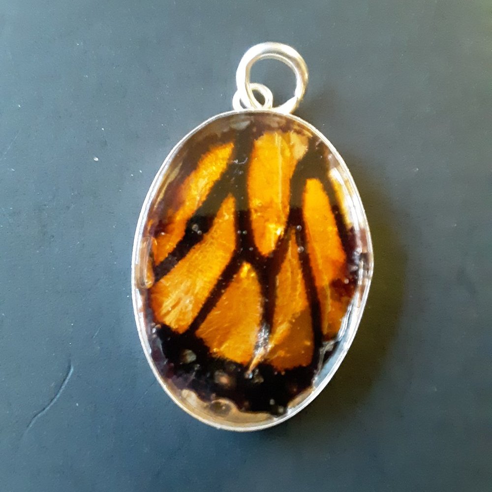 925 sterling silver monarch butterfly wing NO CHAIN